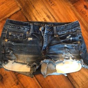 AE fringed shorts with holes